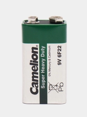 Батарейка крона 6F22 Camelion, 9V