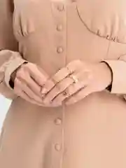 Золотой набор металлических колец, 10 штук