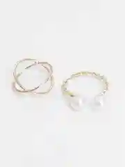 Золотой набор металлических колец, 10 штук