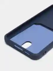 Темно-синий чехол силиконовый на Samsung Galaxy S23 (Самсунг Галакси С23), с карманом