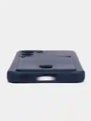 Темно-синий чехол силиконовый на Samsung Galaxy S23 (Самсунг Галакси С23), с карманом
