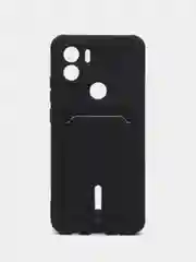 Черный чехол Xiaomi Redmi A1 Plus, A2 Plus A1+ A2+ (Редми А1 Плюс А2 Плюс) силиконовый с карманом