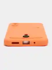 Оранжевый силиконовый чехол для Xiaomi Redmi 9A (Редми 9А) с карманом для карты, защита камеры