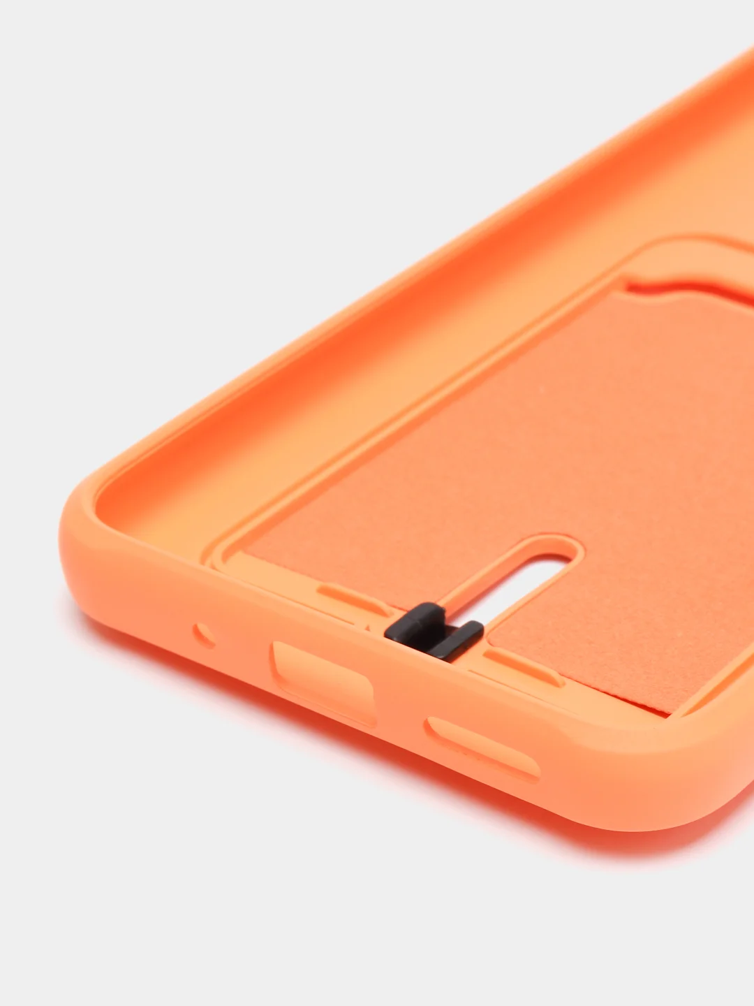 Оранжевый силиконовый чехол для Xiaomi Redmi 9A (Редми 9А) с карманом для карты, защита камеры