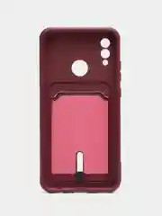 Тёмно-бордовый силиконовый чехол для Honor 10 Lite, P Smart 2019 (Хонор 10 Лайт/ П Смарт 2019) с карманом