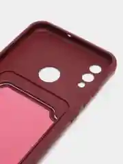 Тёмно-бордовый силиконовый чехол для Honor 10 Lite, P Smart 2019 (Хонор 10 Лайт/ П Смарт 2019) с карманом