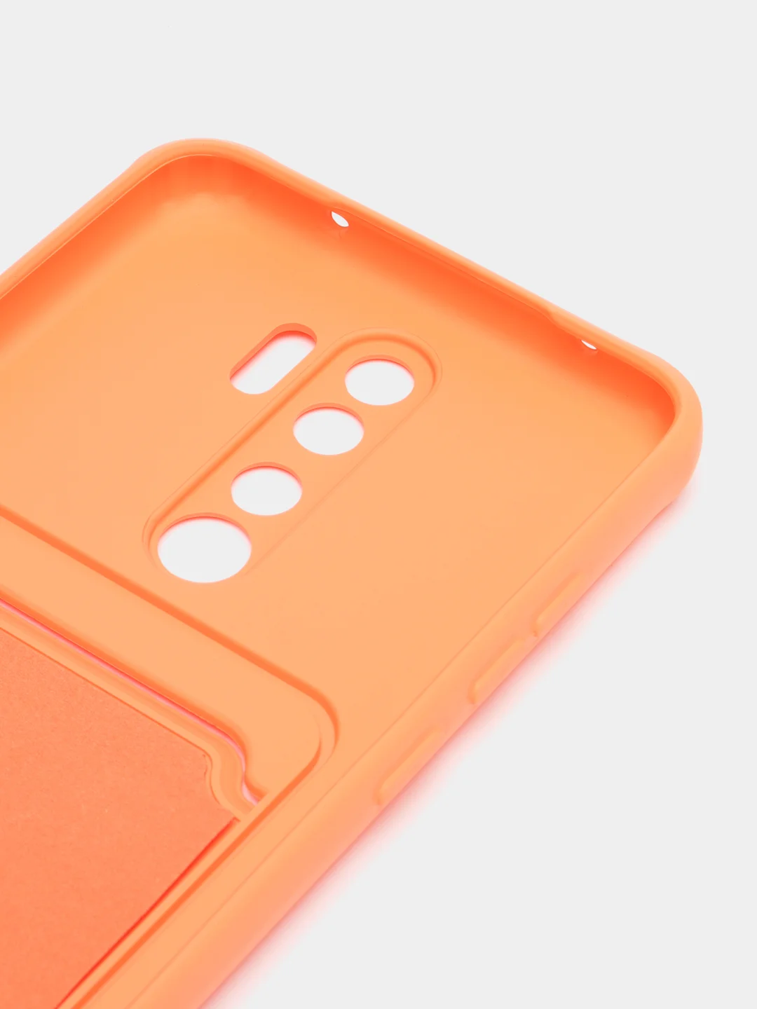 Оранжевый чехол для Xiaomi Redmi Note 8 Pro (Редми Нот 8 Про) силиконовый , с карманом