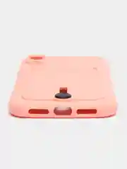 Пастельно-коралловый силиконовый чехол для iPhone XR (Айфон ХР) с карманом для карт, чехол на айфон