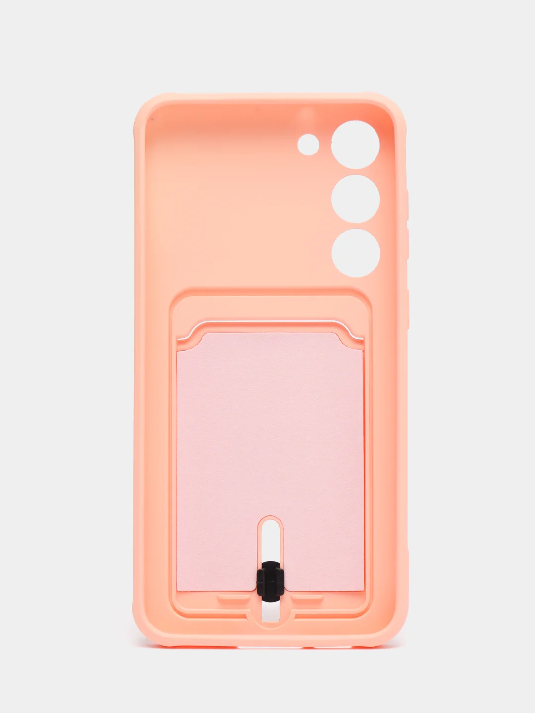 Пудровый силиконовый чехол для Samsung Galaxy S23 Plus, S23+ (Самсунг Галакси С23 Плюс), с карманом