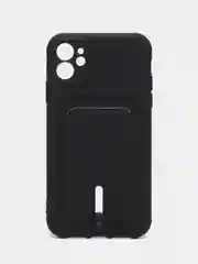 Фуксия силиконовый чехол для Apple  iPhone 11 (Айфон 11), чехол на айфон 11 с карманом