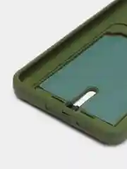 Зелёный хаки силиконовый чехол для Samsung Galaxy S23 Plus, S23+ (Самсунг Галакси С23 Плюс), с карманом