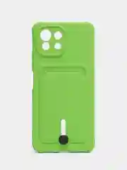 Лайм чехол для Xiaomi Mi 11 Lite / Mi 11 Lite 5G NE ( Ми 11 Лайт )с карманом для карт
