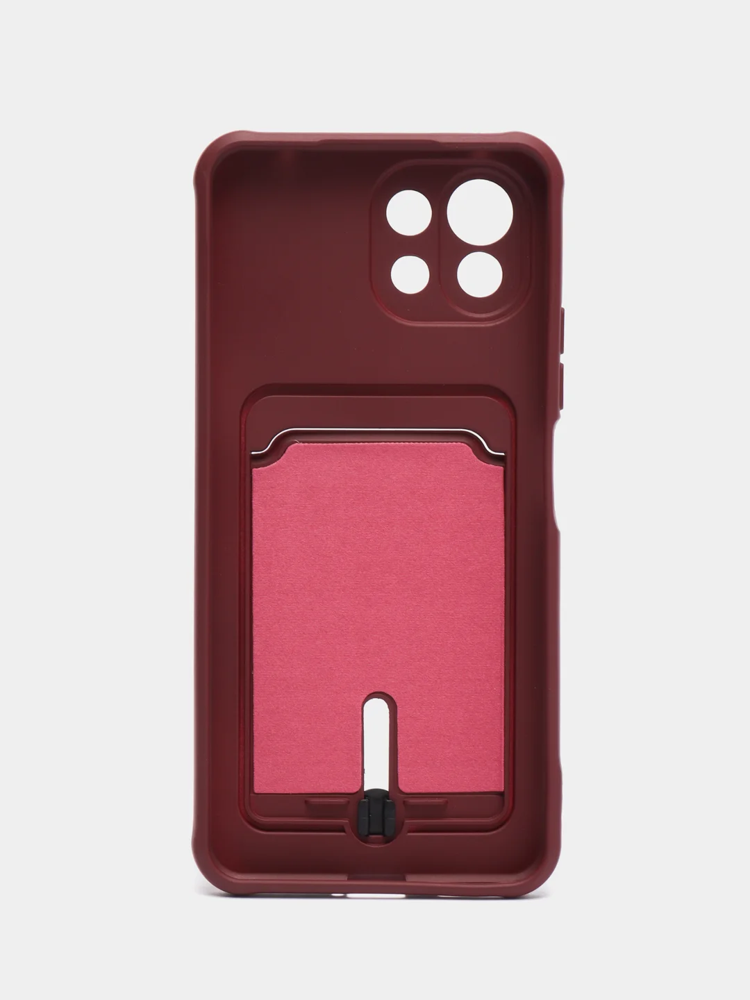 Тёмно-бордовый чехол для Xiaomi Mi 11 Lite / Mi 11 Lite 5G NE ( Ми 11 Лайт )с карманом для карт