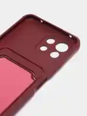 Тёмно-бордовый чехол для Xiaomi Mi 11 Lite / Mi 11 Lite 5G NE ( Ми 11 Лайт )с карманом для карт