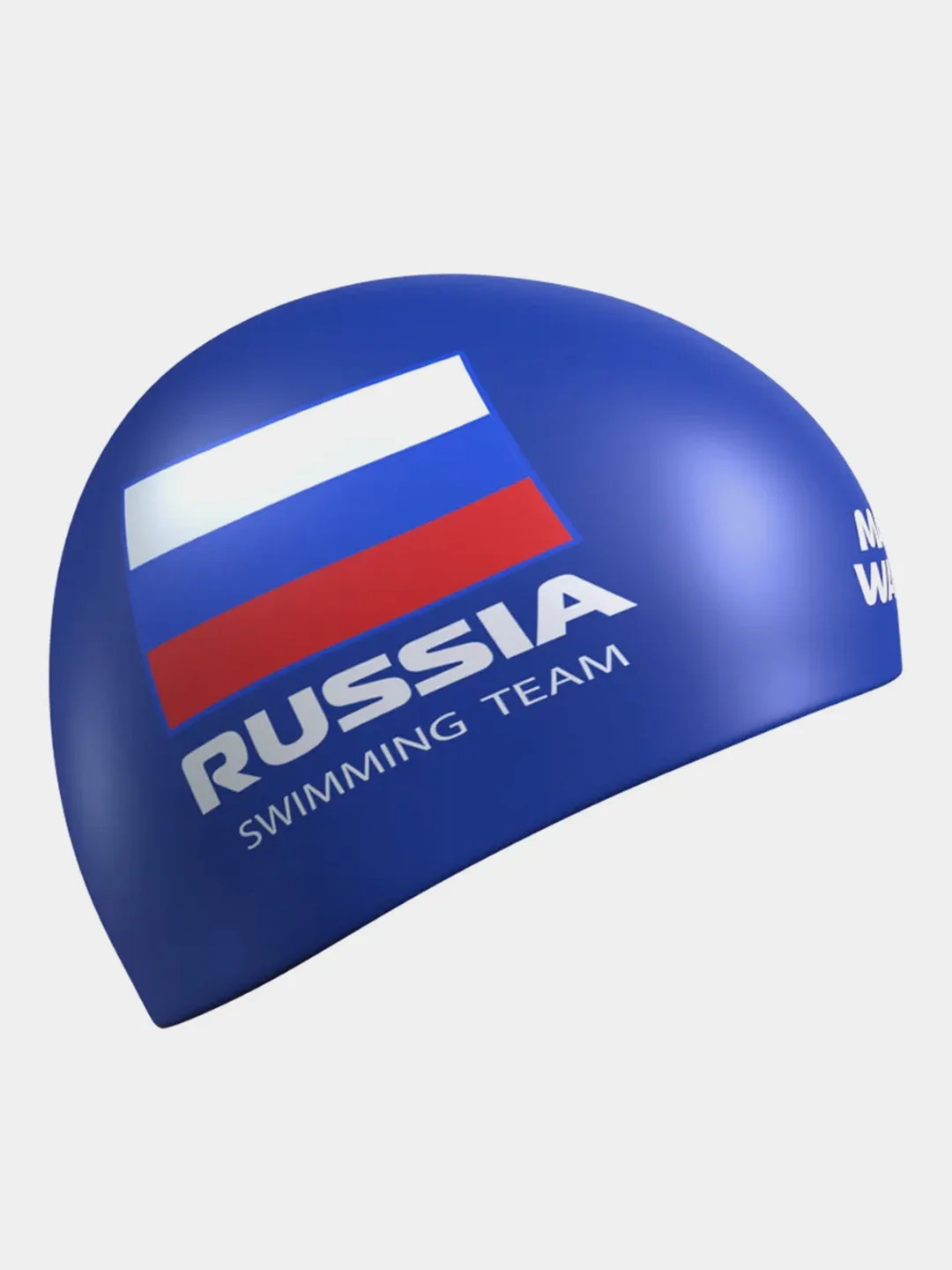 Синий силиконовая шапочка для плавания Swimming Team Mad Wave