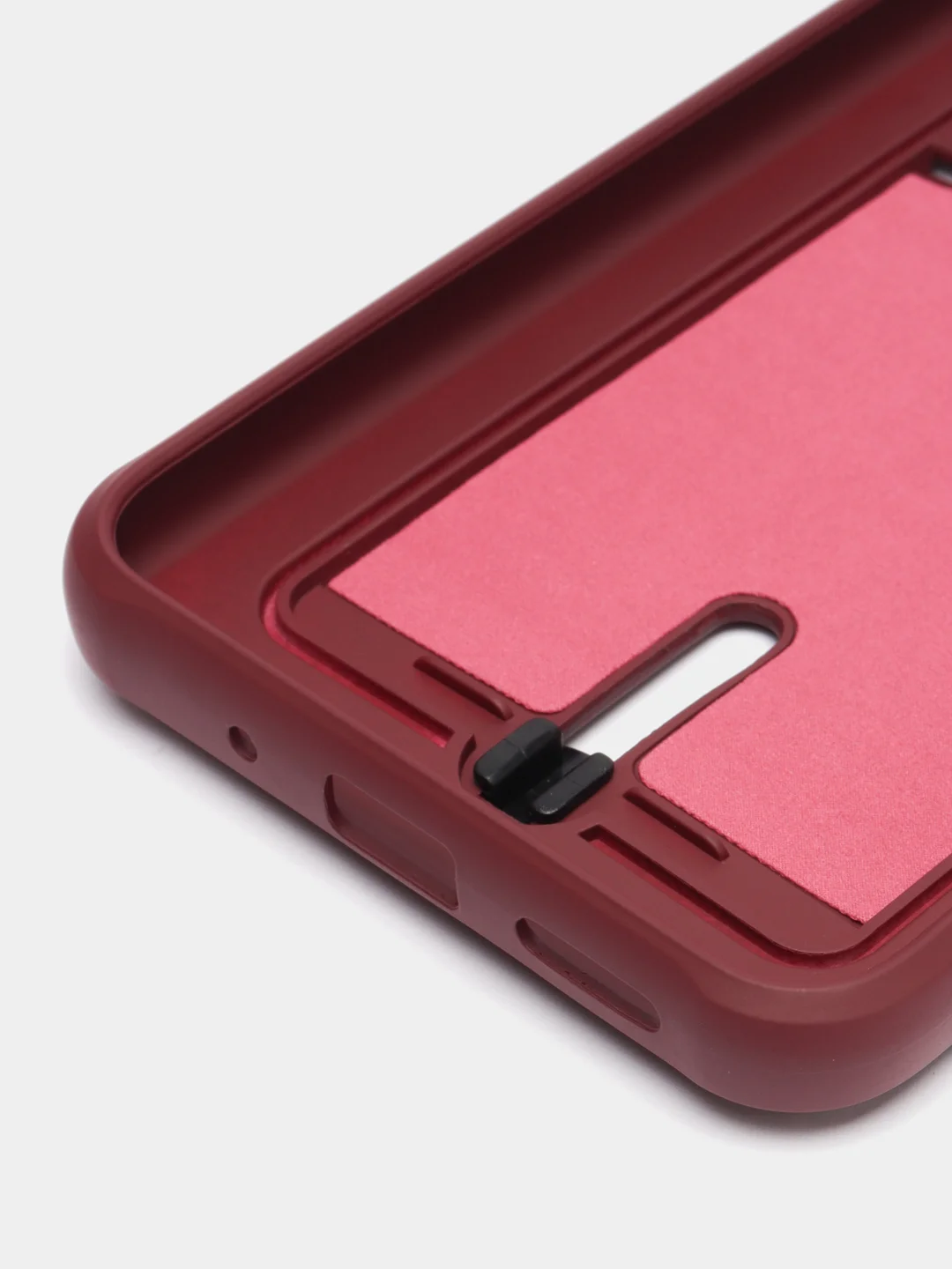 Тёмно-бордовый силиконовый чехол для Xiaomi Redmi 9A (Редми 9А) с карманом для карты, защита камеры