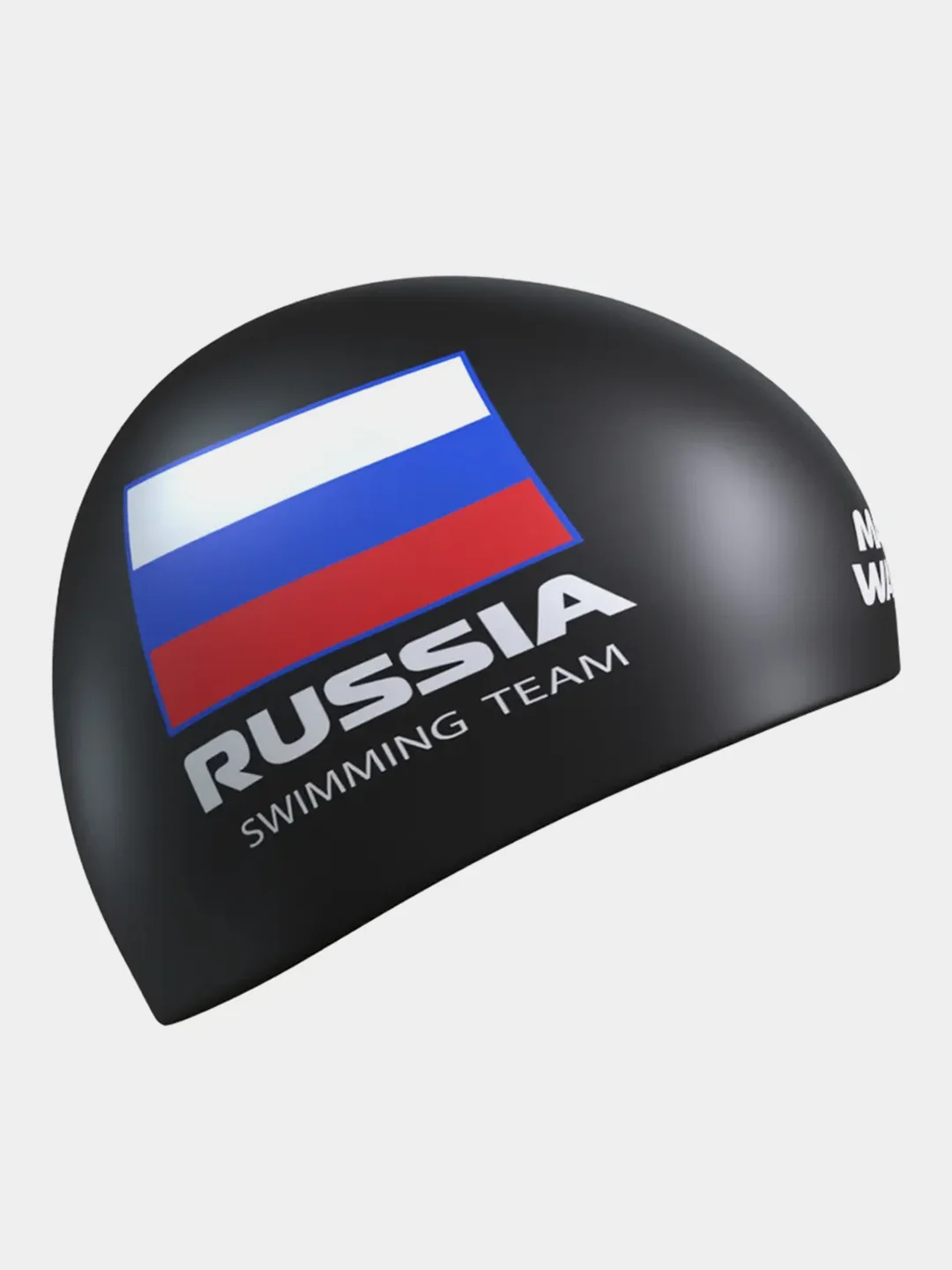 Черный силиконовая шапочка для плавания Swimming Team Mad Wave