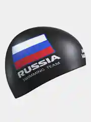 Черный силиконовая шапочка для плавания Swimming Team Mad Wave