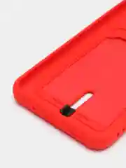 Красный силиконовый чехол для Xiaomi Redmi 9A (Редми 9А) с карманом для карты, защита камеры