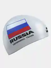 Белый силиконовая шапочка для плавания Swimming Team Mad Wave