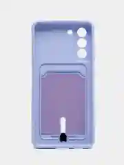 Лавандовый чехол для Samsung Galaxy S21 FE, S21FE (Самсунг С21 ФЕ, С21ФЕ) силиконовый, с карманом