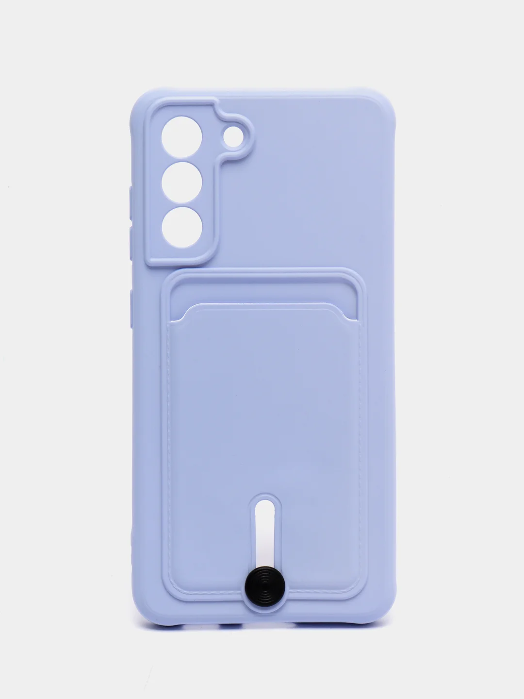 Лавандовый чехол для Samsung Galaxy S21 FE, S21FE (Самсунг С21 ФЕ, С21ФЕ) силиконовый, с карманом