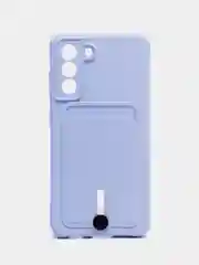 Лавандовый чехол для Samsung Galaxy S21 FE, S21FE (Самсунг С21 ФЕ, С21ФЕ) силиконовый, с карманом