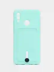 Мятный силиконовый чехол для Honor 10 Lite, P Smart 2019 (Хонор 10 Лайт/ П Смарт 2019) с карманом