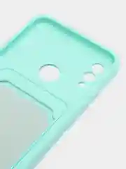 Мятный силиконовый чехол для Honor 10 Lite, P Smart 2019 (Хонор 10 Лайт/ П Смарт 2019) с карманом