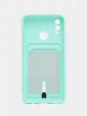 Мятный силиконовый чехол для Honor 10 Lite, P Smart 2019 (Хонор 10 Лайт/ П Смарт 2019) с карманом
