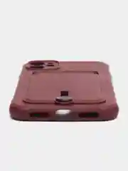 Тёмно-бордовый силиконовый чехол для Apple  iPhone 11 (Айфон 11), чехол на айфон 11 с карманом