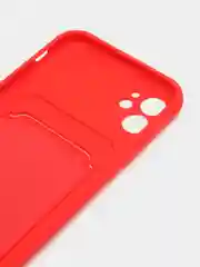 Красный силиконовый чехол для Apple  iPhone 11 (Айфон 11), чехол на айфон 11 с карманом