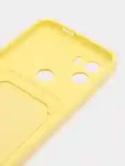 Желтый чехол Xiaomi Redmi A1 Plus, A2 Plus A1+ A2+ (Редми А1 Плюс А2 Плюс) силиконовый с карманом