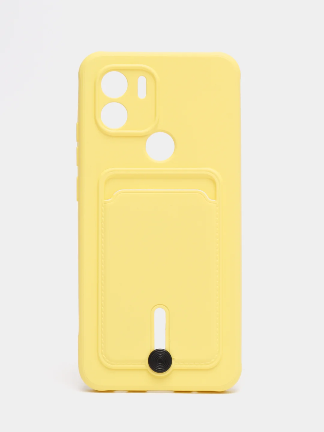 Желтый чехол Xiaomi Redmi A1 Plus, A2 Plus A1+ A2+ (Редми А1 Плюс А2 Плюс) силиконовый с карманом