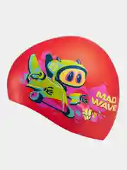 Красный юниорская силиконовая шапочка MAD BOT Mad Wave