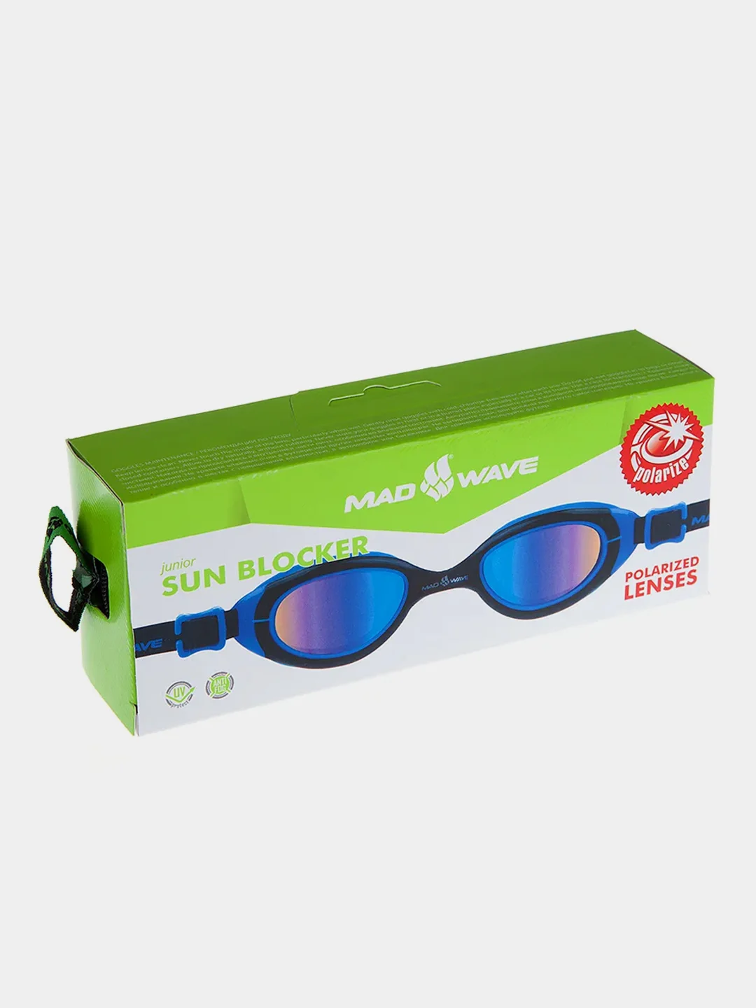 Синий очки для плавания юниорские SUN BLOСKER Junior Mad Wave