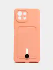 Пудровый чехол для Xiaomi Mi 11 Lite / Mi 11 Lite 5G NE ( Ми 11 Лайт )с карманом для карт