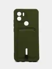 Зелёный хаки чехол Xiaomi Redmi A1 Plus, A2 Plus A1+ A2+ (Редми А1 Плюс А2 Плюс) силиконовый с карманом