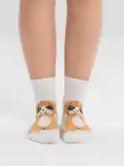 Белый носки с кошками, женские, 34-39