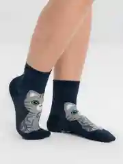 Синий носки с кошками, женские, 34-39