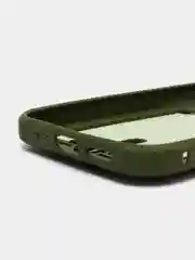 Зелёный хаки силиконовый чехол для iPhone 14 Pro (Айфон 14 Про), с карманом для карт, чехол на айфон