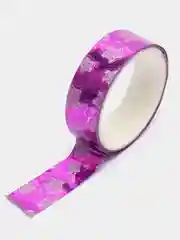 Кораллово-розовый скотч декоративный, глиттерный