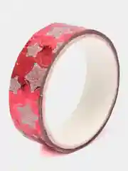 Красный скотч декоративный, глиттерный