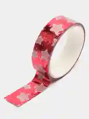 Красный скотч декоративный, глиттерный