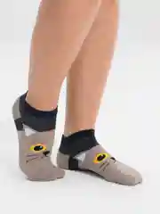 Синий носки короткие женские и детские с рисунками 34-39