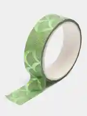 Зеленый скотч декоративный, глиттерный
