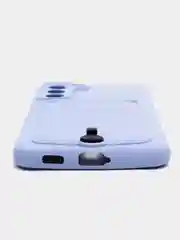 Аметистовый чехол для Samsung Galaxy S21 FE, S21FE (Самсунг С21 ФЕ, С21ФЕ) силиконовый, с карманом