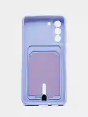 Аметистовый чехол для Samsung Galaxy S21 FE, S21FE (Самсунг С21 ФЕ, С21ФЕ) силиконовый, с карманом