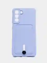 Аметистовый чехол для Samsung Galaxy S21 FE, S21FE (Самсунг С21 ФЕ, С21ФЕ) силиконовый, с карманом