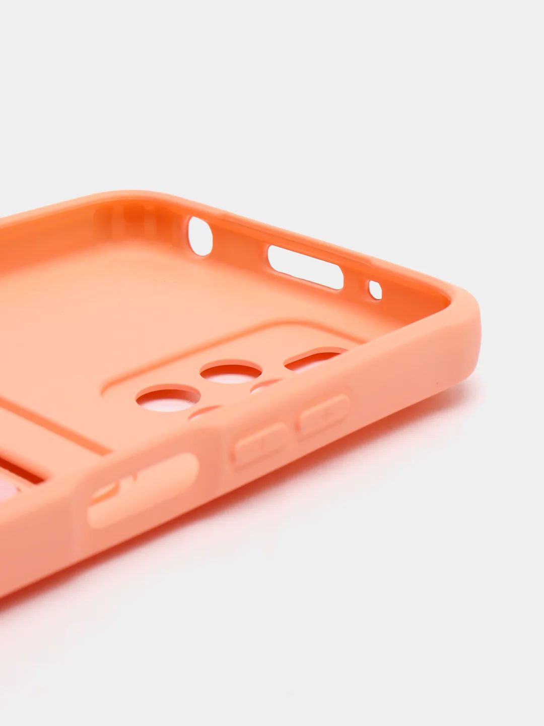 Пудровый силиконовый чехол для Xiaomi Redmi 10 ( Сяоми Редми 10 ) с карманом для карт
